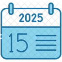 Fifteenth Calendar Time Icon
