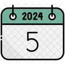 Fifth Calendar 2024 Icon