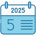 Fifth Calendar Time Icon