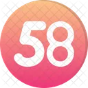 Fifty Eight Count Counting Icon