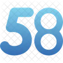 Fifty eight  Symbol