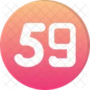 Fifty Nine Count Counting Icon