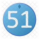 Fifty One Coin Crystal Icon