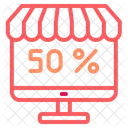 Fifty Percent Discount  Icon