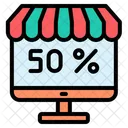 Fifty Percent Discount  Icon