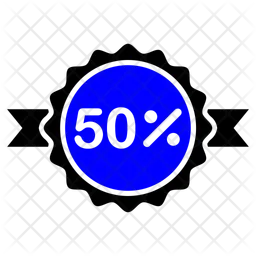 Fifty Percent Discount Tag  Icon