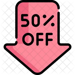 Fifty Percent Off  Icon