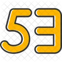 Fifty Three Count Counting Icon