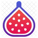 Fig Half Fresh Icon