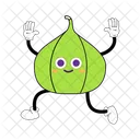 Fig Mascot Fruit Character Illustration Art Icon