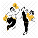 Fight Boxing Kicking Icon