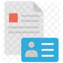 File Identification File Id Card Icon