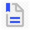 File Text Bookmark Icon