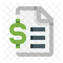 File Financial Statements Money Icon