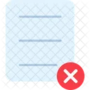 File Delete Document Icon