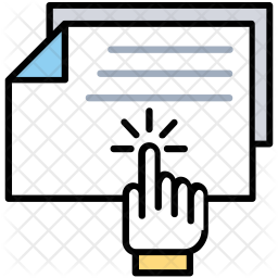 File Access Icon - Download in Colored Outline Style
