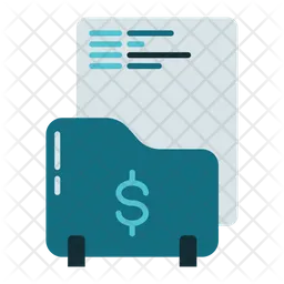 File And Dollar  Icon