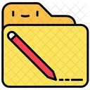 File And Folder Document Pencil Icon