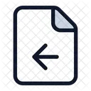 File Arrow Left  Icon