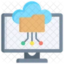 File Backup Cloud Monitor Icon