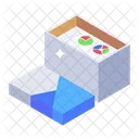 File Box File Cardboard Analytic Report Icon