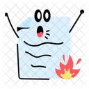Data Burn Document Burn File Burn Icon
