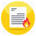File Burning  Symbol