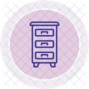 File Cabinet Line Icon Icon