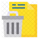 File Delete File Remove Trash Bin Icon