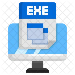 File Exe Icon - Download in Flat Style