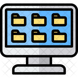 File Explorer Icon - Download in Colored Outline Style