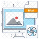 Raw Raw File File Format Icône
