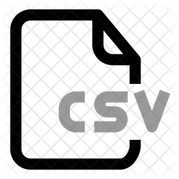 File extention csv  Icon