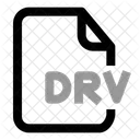 File Extention Drv Document Paper Icon