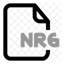 File Extention Nrg Document Paper アイコン