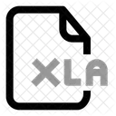 File Extention Xla Document Paper アイコン