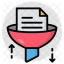 File Filtration File Extraction File Pouring Icon