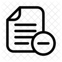File Delete Document Icon