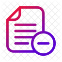 File Delete Document Icon