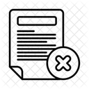 File Reject Cancel Icon