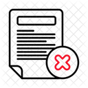 File Reject Cancel Icon