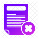 File Reject Cancel Icon