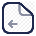 File Left Document Arrow Icon