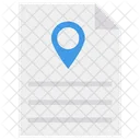 File Location Map Sheet Icon
