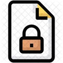File Lock Document Icon