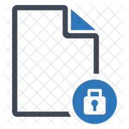 File Lock Icon - Download in Colored Outline Style
