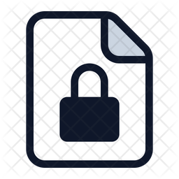File Lock Icon - Download in Colored Outline Style