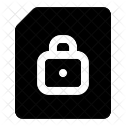 File Lock Icon - Download in Glyph Style