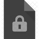 File Lock Black File Document Icon