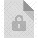File Lock Grey File Document Icon